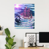 Poster Le navire "gardé par Dieu" (Bureau à domicile)