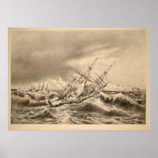 Poster Le navire orageux (Devant)