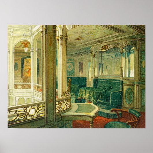 Poster Le navire Patricia, ligne Hambourg-Amérique (Devant)