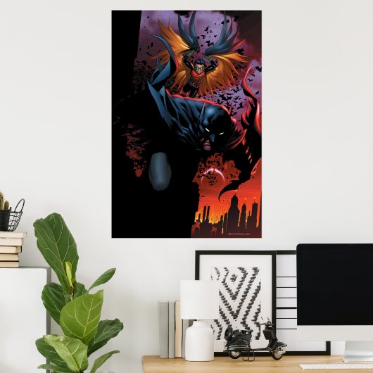 Poster Le New 52 - Batman et Robin #1 (Bureau à domicile)