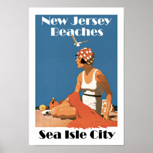 Poster Le New Jersey échoue la ville d'île de ~Sea