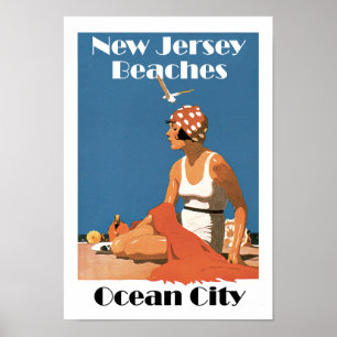 Poster Le New Jersey échoue la ville d'océan de ~