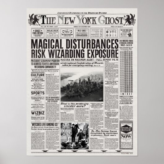 Poster Le New York Ghost Newspaper (Devant)
