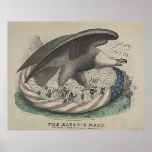 Poster Le nid de l'aigle L'Union [1861] (Devant)