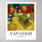 Poster Le Night Café de Vincent Van Gogh (Devant)