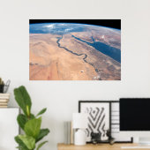 Poster Le Nil, La Mer Rouge Et La Mer Méditerranée. (Bureau à domicile)