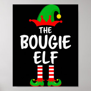Poster Le Noël de la famille assortie de l'elfe bougie