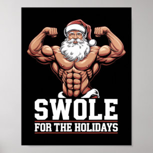 Poster Le Noel De Noël Gym Swole D'Entraînement Pour Le H