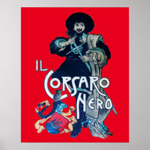 Poster LE NOIR CORSAIR Rouge