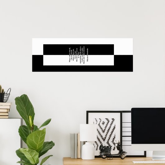 Poster Le noir et blanc de Báiyún (Bureau à domicile)