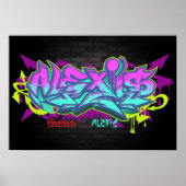 Poster Le nom Alexis en graffiti (Devant)