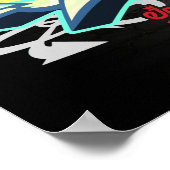 Poster Le nom de Justin en graffiti (Coin)