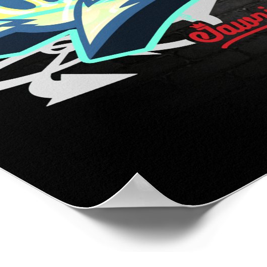 Poster Le nom de Justin en graffiti (Coin)