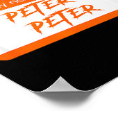 Poster Le nom est Peter Peter Pumpkin Mangeur Drôle Hallo (Coin)