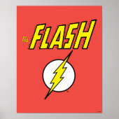 Poster Le nom Flash et logo d'éclair (Devant)