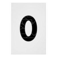 Le nombre zéro (0) en noir