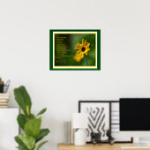 Poster Le Notre Père avec fleur (Bureau à domicile)