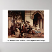 Poster Le Nouveau Favori (Scène Harem) De Francesco Hayez (Devant)