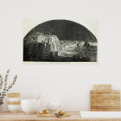 Poster Le nouveau panorama de Naples de Burford par Moonl (Cuisine)