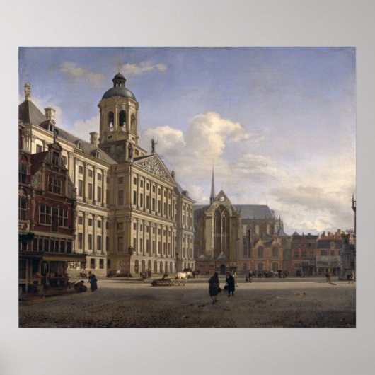 Poster Le nouvel hôtel de ville, Amsterdam, 1668 (Devant)