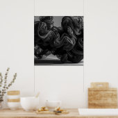 Poster Le nuage essentiel de fumée noire sur un mur (Cuisine)