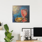 Poster Le pain et le vin (Bureau à domicile)