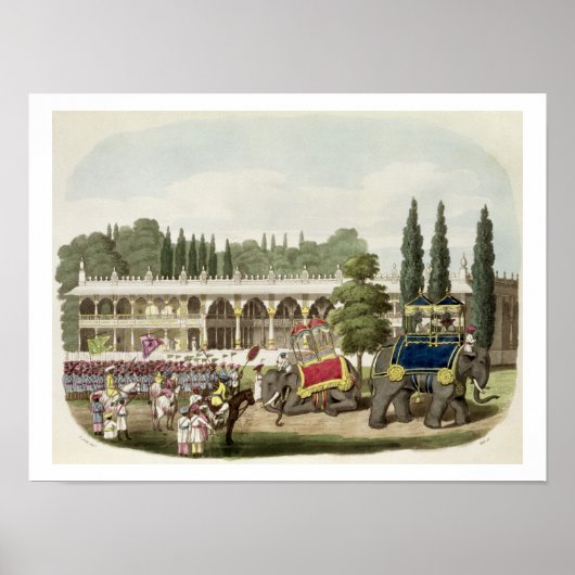 Poster Le Palais de Tippoo Sahib (1749-99) gravé par T (Devant)