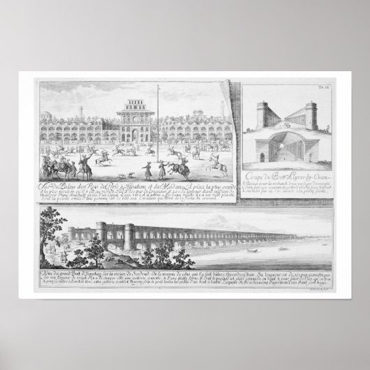 Poster Le Palais Royal d'Ispahan, Une section transversal (Devant)