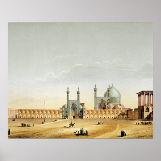 Poster Le Palais Royal et le Mesdjid-i-Shah, Ispahan, (Devant)
