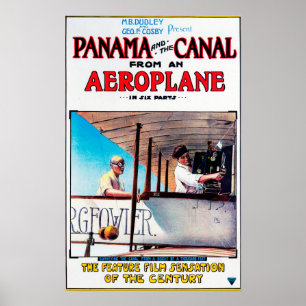 Poster Le Panama et le cinéma de l'avion Canal Promo Post