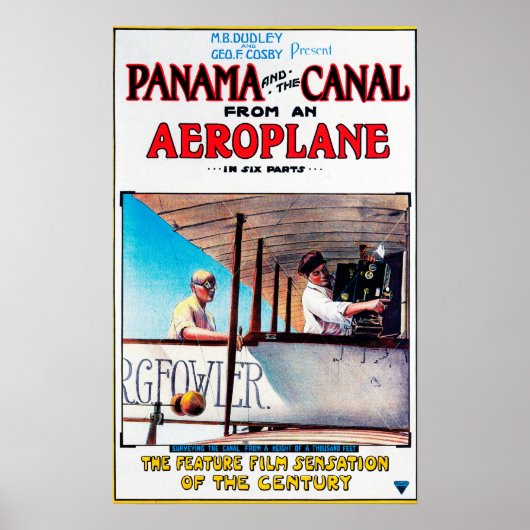 Poster Le Panama et le cinéma de l'avion Canal Promo Post (Devant)