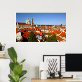Poster Le panorama de Prague (Bureau à domicile)