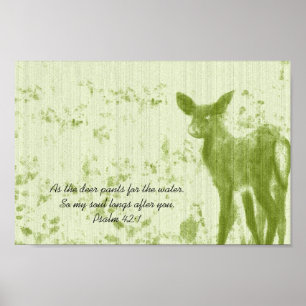 Poster Le pantalon de cerfs pour le psaume aquatique