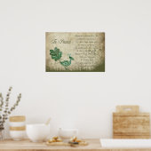 Poster Le paon (Cuisine)