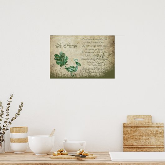 Poster Le paon (Cuisine)