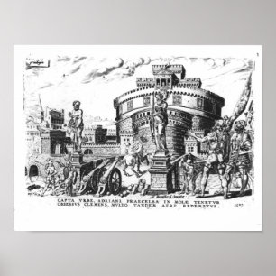 Poster Le pape Clément VII est assiégé par Charles V