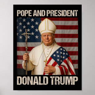 Poster Le Pape Et Le Président Donald Trump