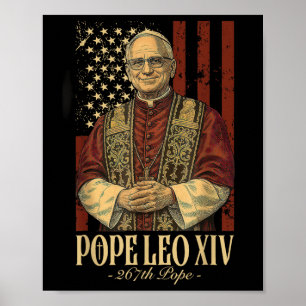 Poster Le Pape Léo Et L'Amérique Le Pape Léon Xiv