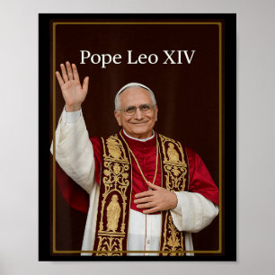 Poster Le Pape Leo Xiv - Le Pape Léon Xiv Béni par Dieu
