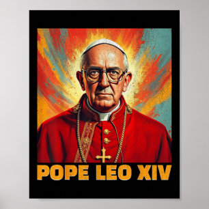 Poster Le Pape Leo Xiv Nouveau Pape Américain 2025 Drôle