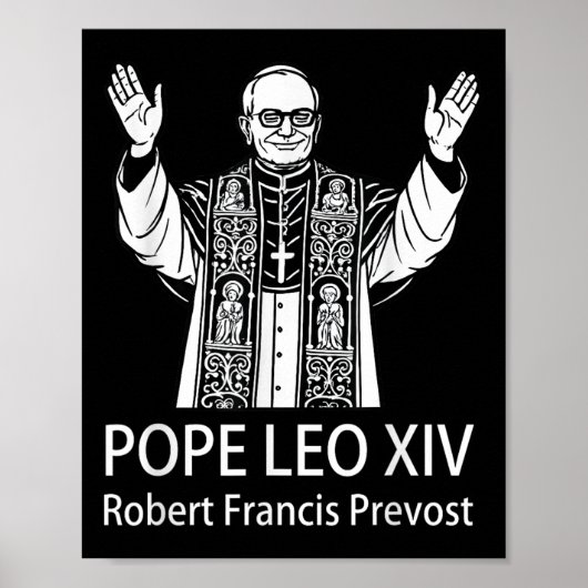 Poster Le pape Leo Xiv Robert Francis Prevost (Devant)
