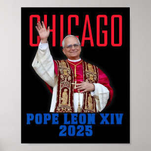 Poster Le pape Leon Xiv 2025 - Le premier pape américain 