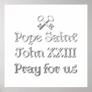 Poster Le Pape Saint Jean XXIII Priez pour nous