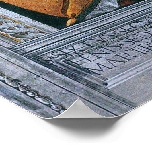 Poster Le Pape Saint-Sixte II par Sandro Botticelli (Coin)