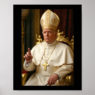 Poster Le Pape Trump Drôle Le Président Trump Veut Être F