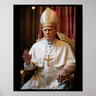 Poster Le Pape Trump Drôle Le Président Trump Veut Être L