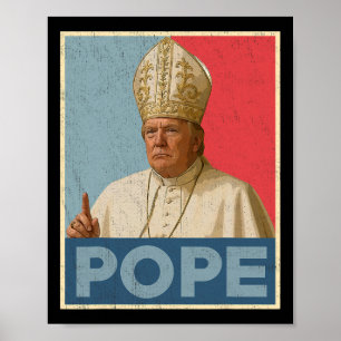 Poster Le Pape Trump Drôle Le Président Trump Veut Être L