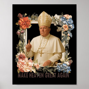 Poster Le pape Trump drôle Trump Vatican Christian Retro