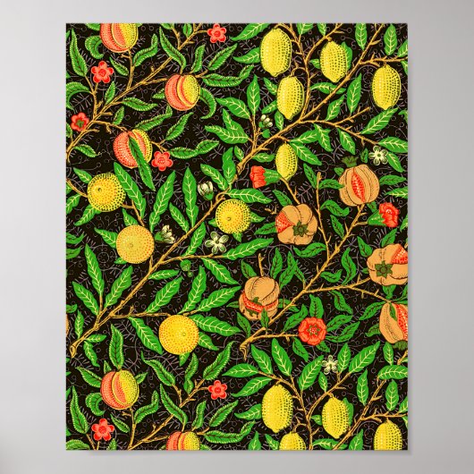 Poster Le papier peint motif de fruits de William Morris (Devant)
