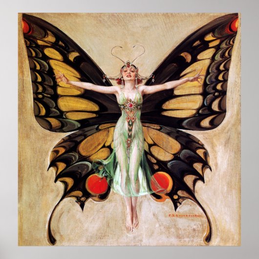 Poster Le papillon de métamorphose des filles Flapper 192 (Devant)